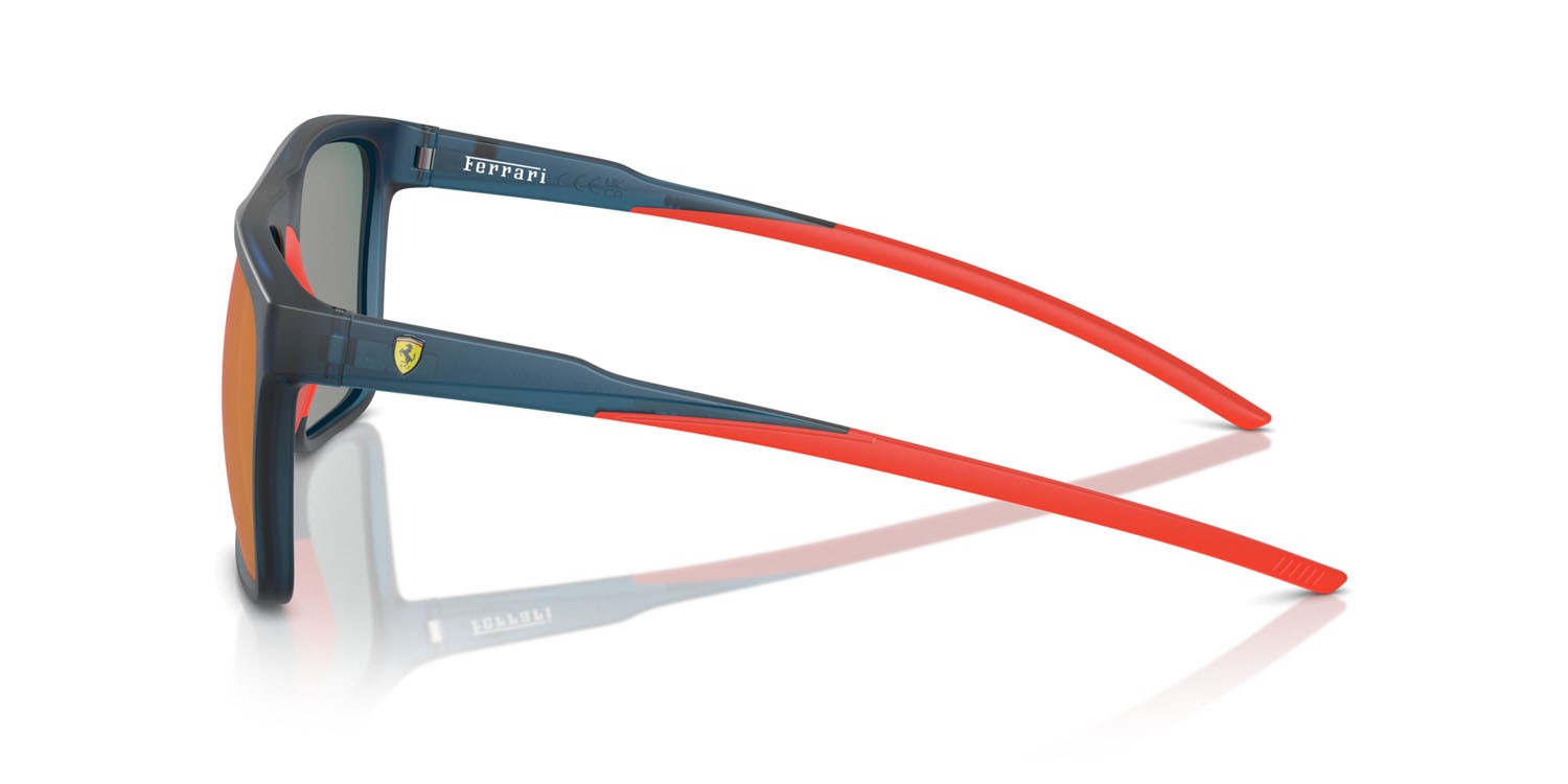 Occhiali da sole Ferrari Scuderia FZ 6006 (506/6P) colore blu opale forma quadrato lenti mirror red blue