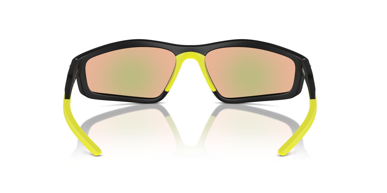 Occhiali da sole Ferrari Scuderia FZ 6007U (504/8N) colore nero opaco forma irregolare lenti lime mirror green