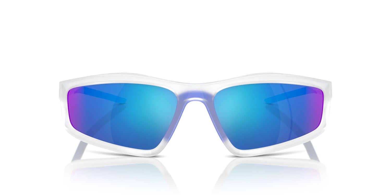 Occhiali da sole Ferrari Scuderia FZ 6007U (505/25) colore grigio trasparente forma irregolare lenti blu a specchio
