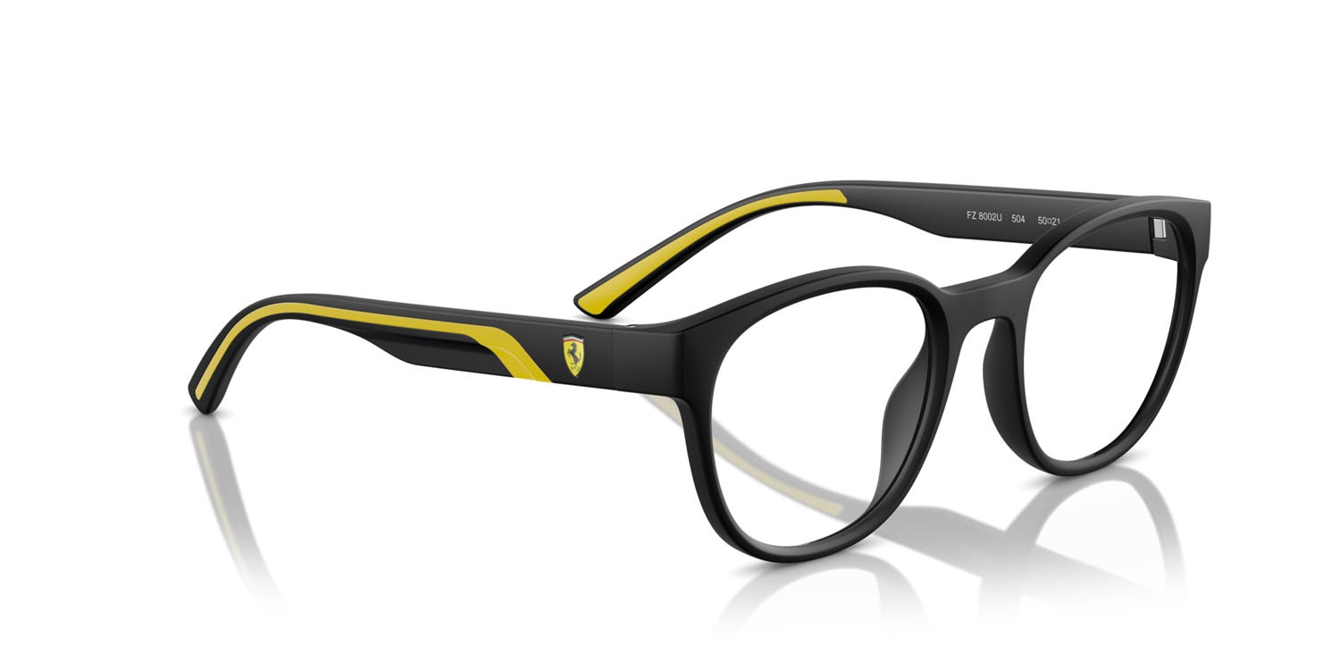 Occhiali da vista Ferrari Scuderia FZ 8002U (504) colore nero opaco forma pantos lenti lente demo