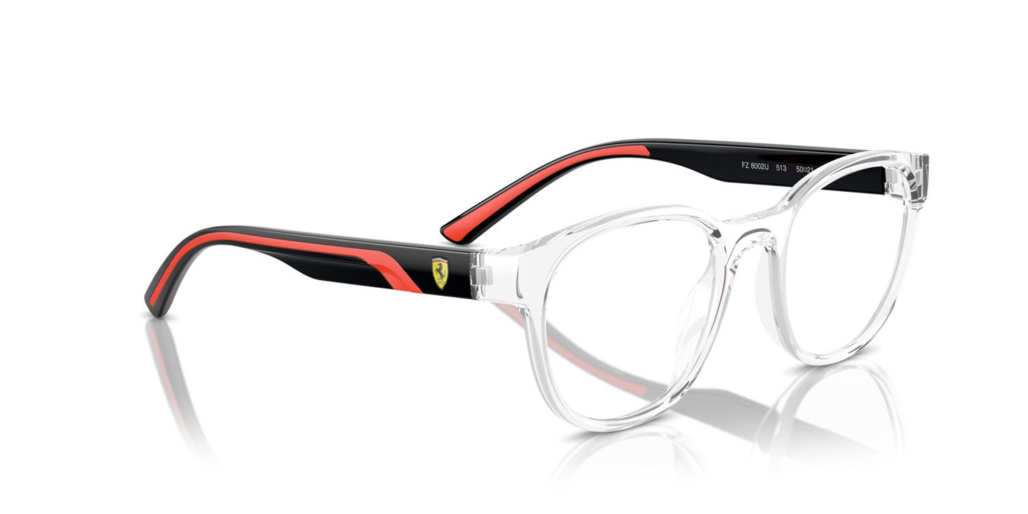 Occhiali da vista Ferrari Scuderia FZ 8002U (513) colore cristallo forma pantos lenti lente demo