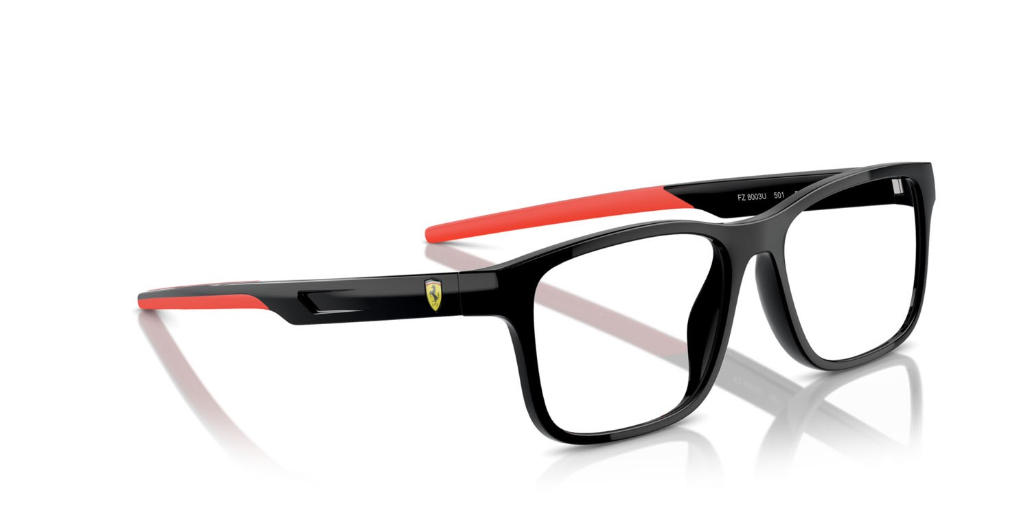 Occhiali da vista Ferrari Scuderia FZ 8003U (501) colore nero forma rettangolare lenti lente demo