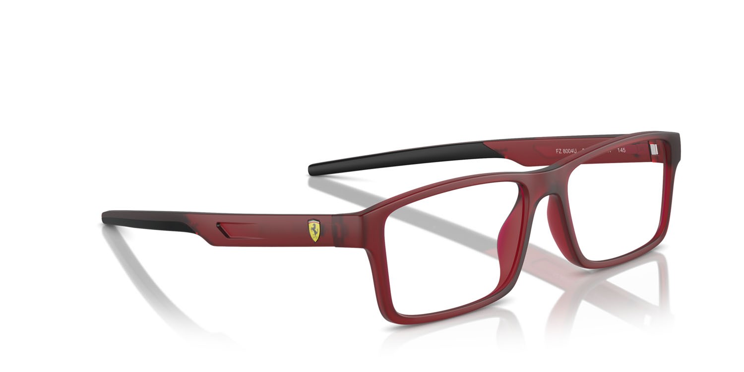 Occhiali da vista Ferrari Scuderia FZ 8004U (508) colore rosso opaco opalino forma rettangolare lenti lente demo