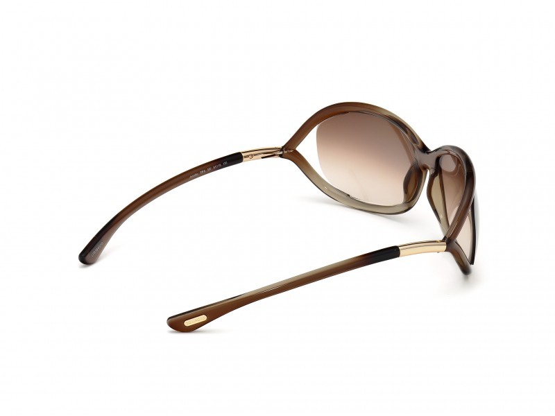 Sunglasses Tom Ford Jennifer FT0008 (38F) color bronzo/altro shape geometric lenses marrone grad.
