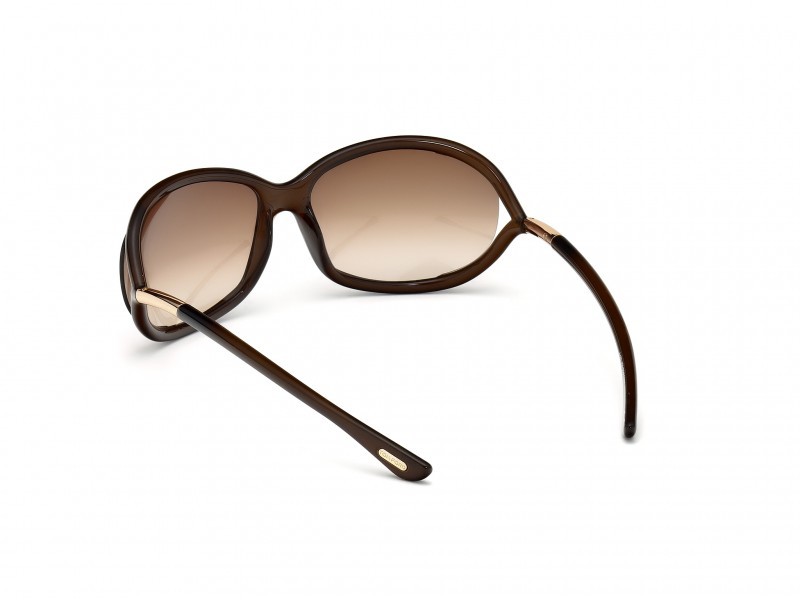 Sonnenbrillen Tom Ford Jennifer FT0008 (692) farbe marrone scuro lucido form geometrisch gläser marrone grad.