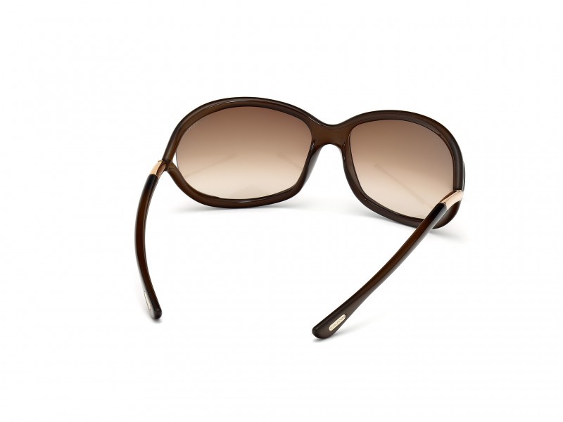 Sonnenbrillen Tom Ford Jennifer FT0008 (692) farbe marrone scuro lucido form geometrisch gläser marrone grad.