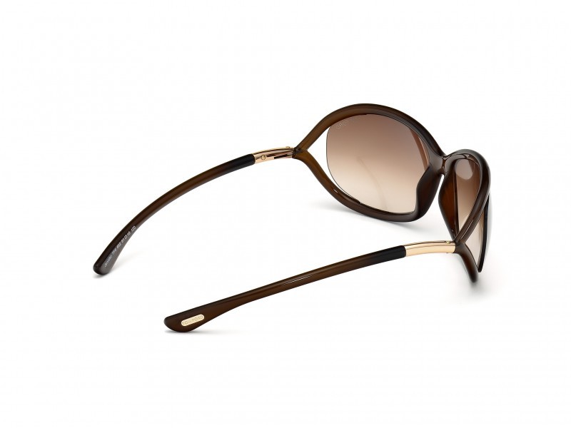 Sonnenbrillen Tom Ford Jennifer FT0008 (692) farbe marrone scuro lucido form geometrisch gläser marrone grad.