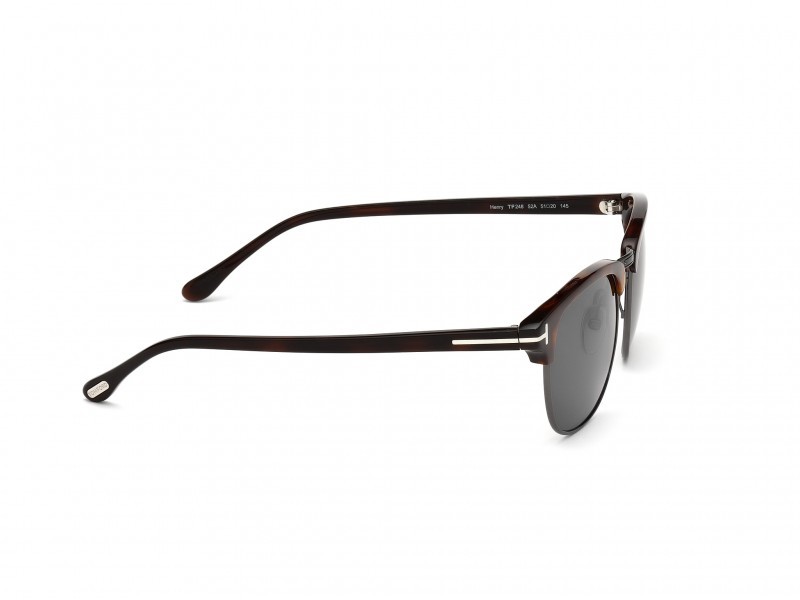 Sunglasses Tom Ford Henry  FT0248 (52A) color avana scura  shape geometric lenses fumo