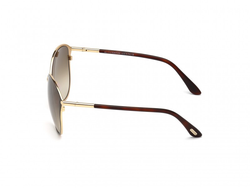 Sonnenbrillen Tom Ford Penelope  FT0320 (28F) farbe oro rosé lucido form rund gläser marrone grad.
