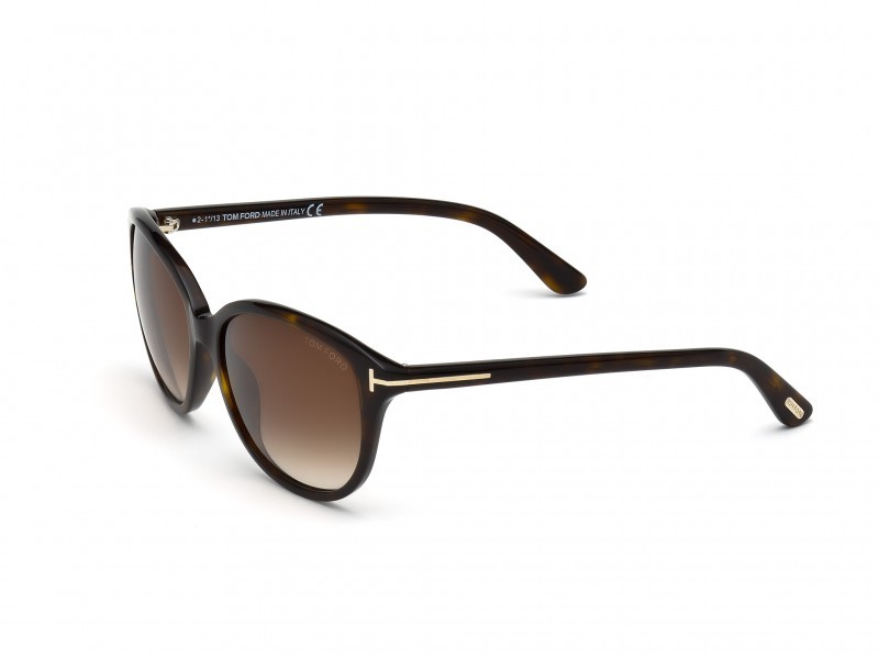 Sonnenbrillen Tom Ford Karmen FT0329 (52F) farbe avana scura  form rund gläser marrone grad.