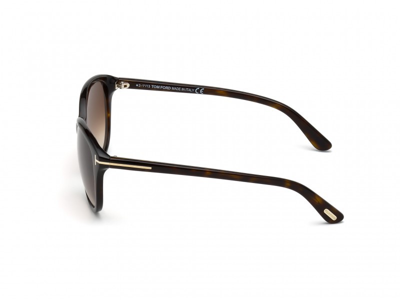 Sonnenbrillen Tom Ford Karmen FT0329 (52F) farbe avana scura  form rund gläser marrone grad.
