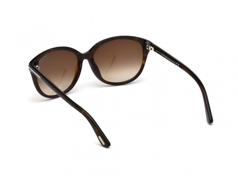 Sonnenbrillen Tom Ford Karmen FT0329 (52F) farbe avana scura  form rund gläser marrone grad.