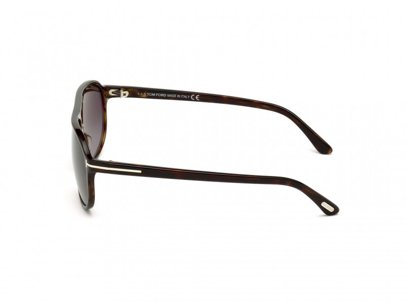Sunglasses Tom Ford Jacob FT0447 (52B) color avana scura shape oval lenses fumo grad.