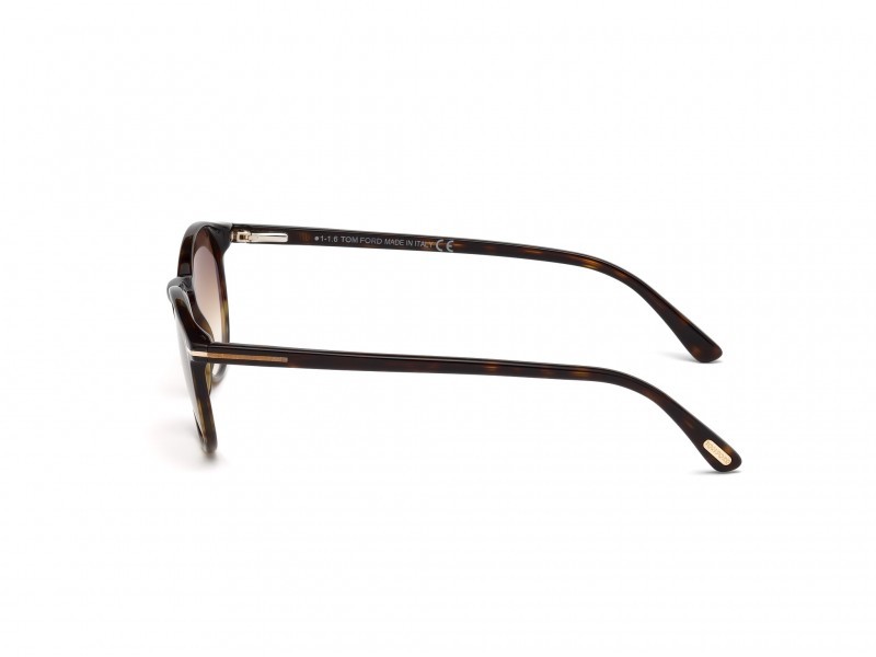 Occhiali da sole Tom Ford Andrea-02 FT0539 (52F) colore avana scura forma rotondo lenti marrone grad.