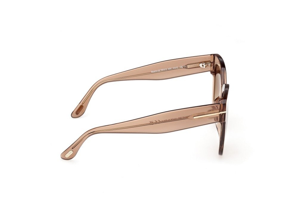 Sunglasses Tom Ford Beatrix-02 FT0613 (45k) color marrone chiaro lucido shape geometric lenses marrone sfumato
