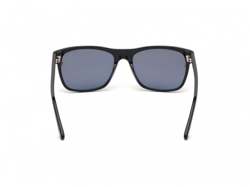 Sunglasses Tom Ford Giulio FT0698 (01J) color nero lucido shape geometric lenses roviex
