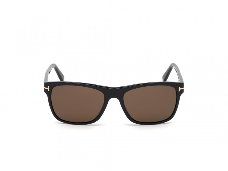 Sunglasses Tom Ford Giulio FT0698 (01J) color nero lucido shape geometric lenses roviex