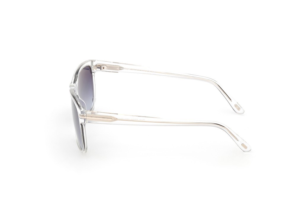 Sunglasses Tom Ford Giulio FT0698 (26W) color cristallo  shape geometric lenses blu sfumato
