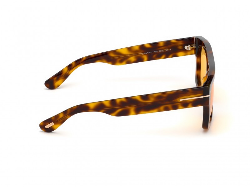 Sunglasses Tom Ford Fausto FT0711 (56E) color avana/altro shape geometric lenses marrone 