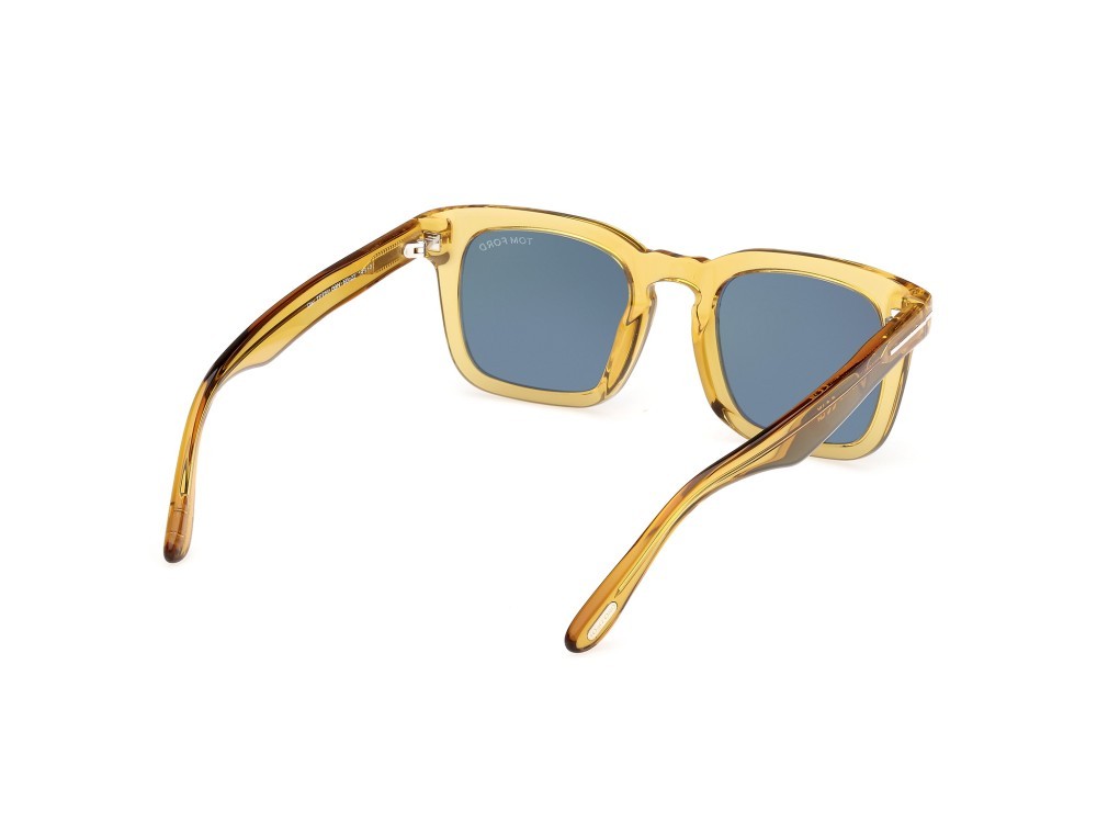 Sonnenbrillen Tom Ford FT0751 (39N) farbe giallo chiaro lucido form quadratisch gläser verde