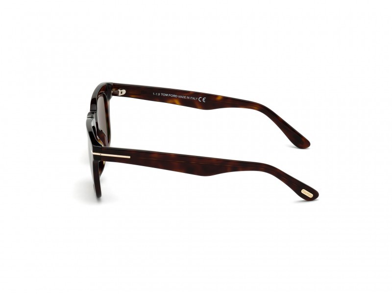Sunglasses Tom Ford FT0751 (52N) color avana scura shape square lenses verde
