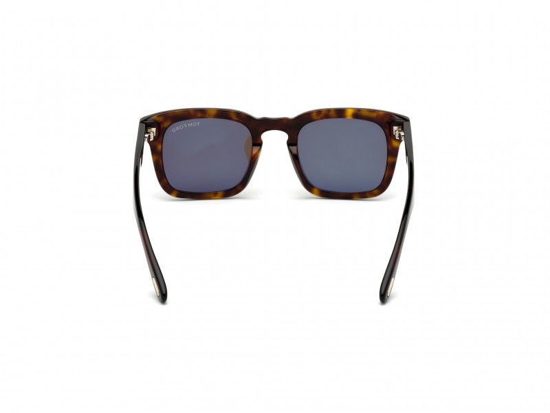 Sunglasses Tom Ford FT0751 (52N) color avana scura shape square lenses verde