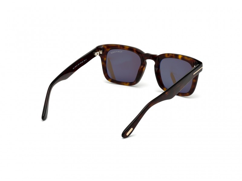 Sunglasses Tom Ford FT0751 (52N) color avana scura shape square lenses verde