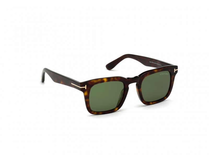 Sunglasses Tom Ford FT0751 (52N) color avana scura shape square lenses verde