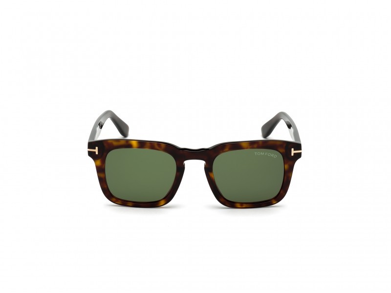 Sunglasses Tom Ford FT0751 (52N) color avana scura shape square lenses verde
