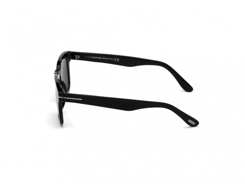 Sunglasses Tom Ford FT0751-N (01A) color nero lucido shape square lenses fumo 