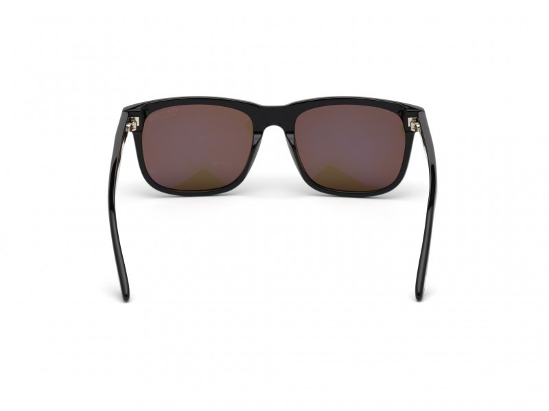 Sonnenbrillen Tom Ford Stephenson FT0775 (01H) farbe nero lucido  form quadratisch gläser marrone polar.