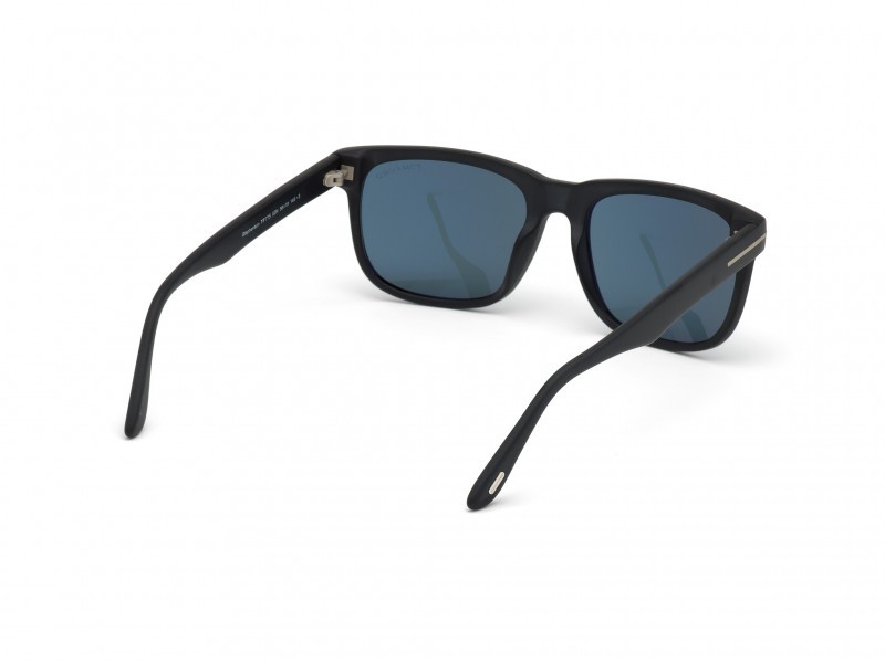 Sonnenbrillen Tom Ford Stephenson FT0775 (02N) farbe nero opaco form quadratisch gläser verde