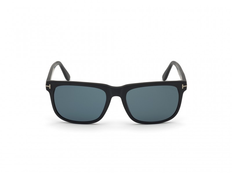 Sonnenbrillen Tom Ford Stephenson FT0775 (02N) farbe nero opaco form quadratisch gläser verde