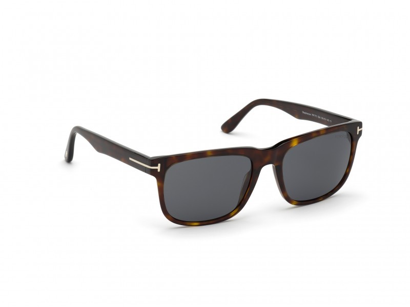 Sonnenbrillen Tom Ford Stephenson FT0775 (52A) farbe avana scura form quadratisch gläser fumo