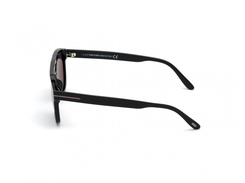 Sonnenbrillen Tom Ford Gerrard  FT0776-N (01A) farbe nero lucido form quadratisch gläser fumo