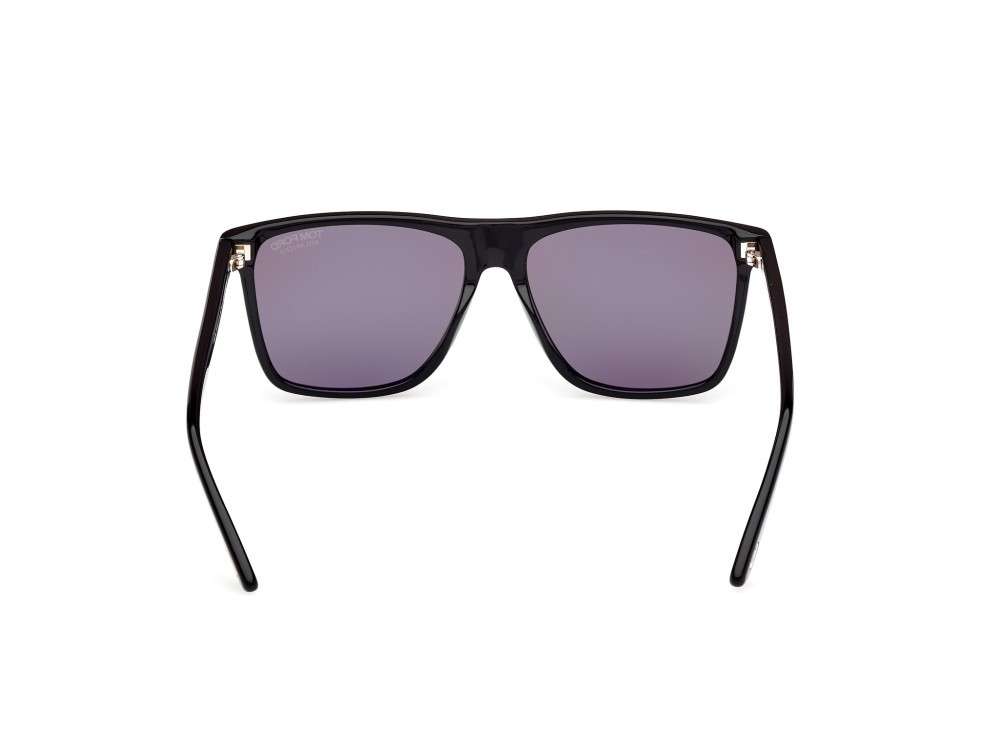Sonnenbrillen Tom Ford Fletcher FT0832 (01D) farbe nero lucido form quadratisch gläser fumo polar.
