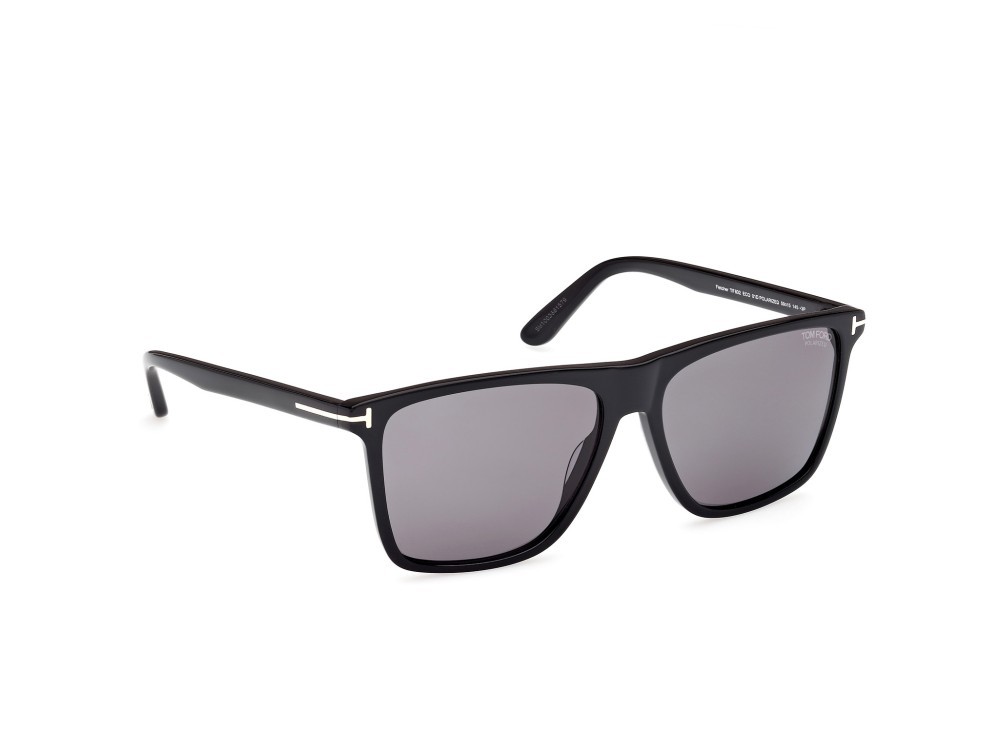 Sonnenbrillen Tom Ford Fletcher FT0832 (01D) farbe nero lucido form quadratisch gläser fumo polar.