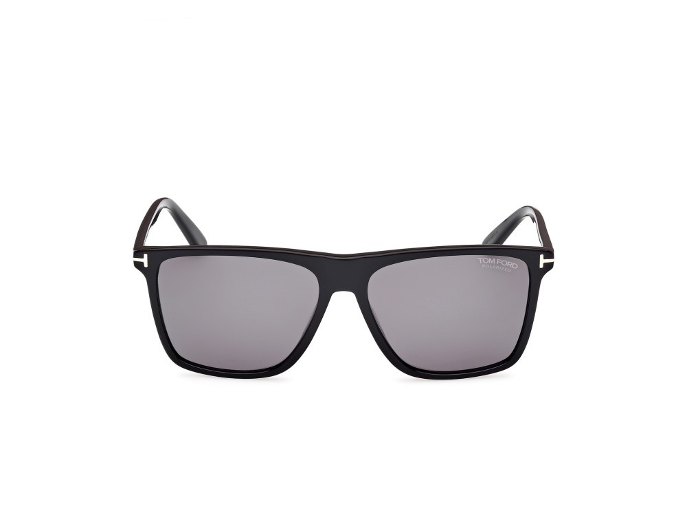 Sonnenbrillen Tom Ford Fletcher FT0832 (01D) farbe nero lucido form quadratisch gläser fumo polar.