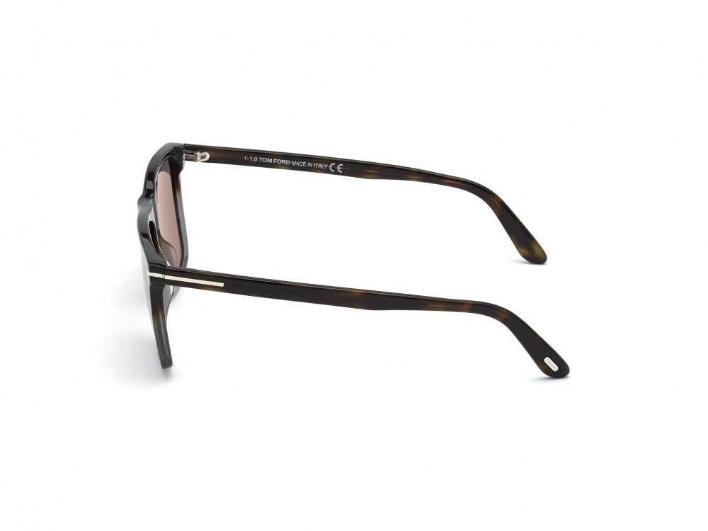 Sonnenbrillen Tom Ford Fletcher FT0832 (55C) farbe avana colorata form quadratisch gläser fumo specchiato