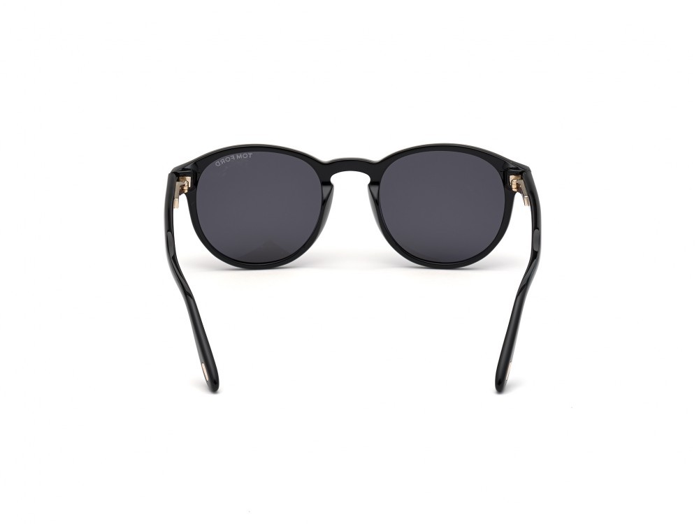 Sunglasses Tom Ford Dante FT0834 (01A) color nero lucido  shape round lenses fumo 