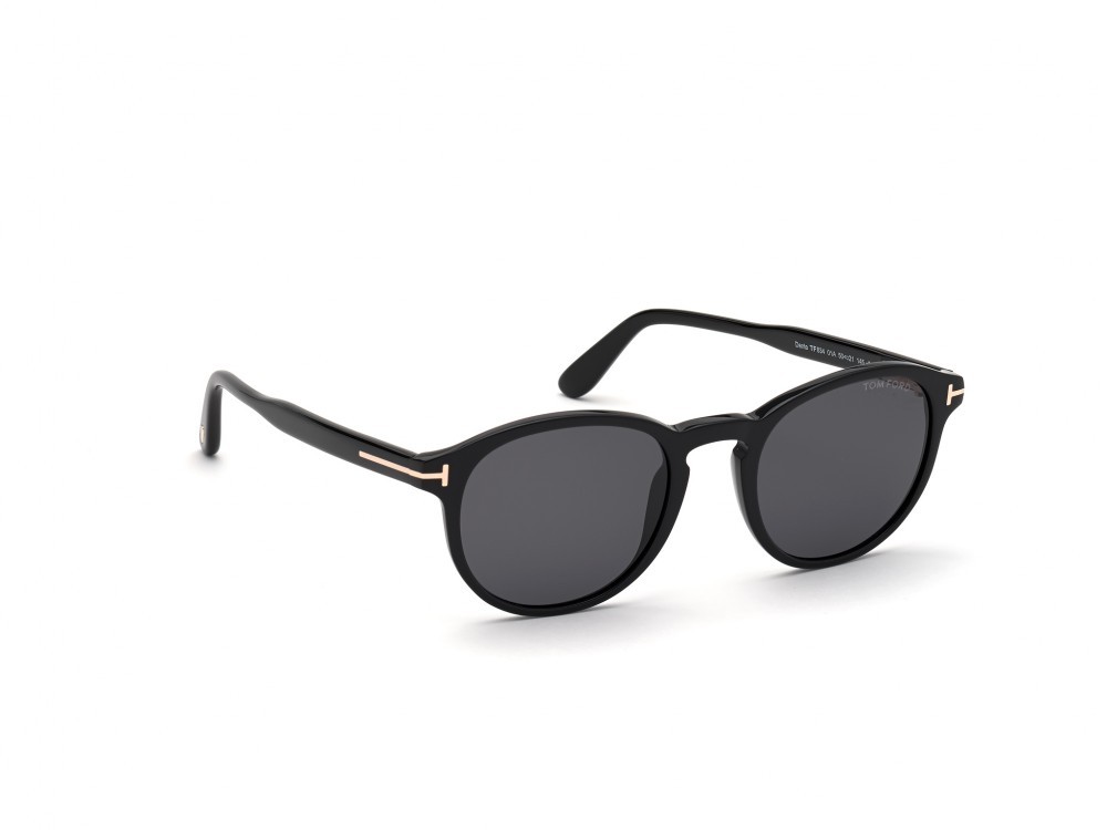 Sunglasses Tom Ford Dante FT0834 (01A) color nero lucido  shape round lenses fumo 
