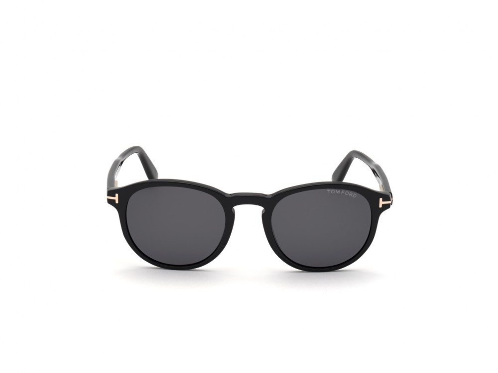 Sunglasses Tom Ford Dante FT0834 (01A) color nero lucido  shape round lenses fumo 