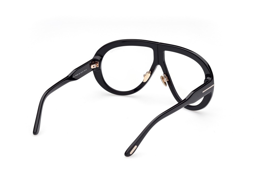 Occhiali da sole Tom Ford Troy FT0836 (001) colore nero lucido forma aviator 