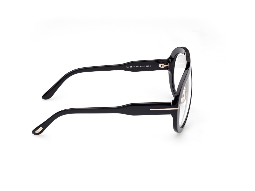 Occhiali da sole Tom Ford Troy FT0836 (001) colore nero lucido forma aviator 