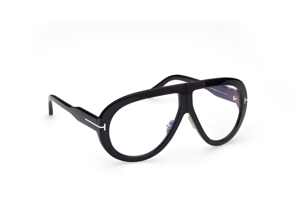 Occhiali da sole Tom Ford Troy FT0836 (001) colore nero lucido forma aviator 
