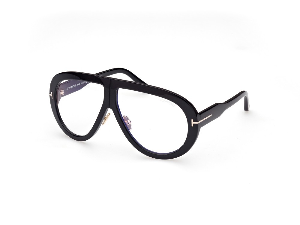 Occhiali da sole Tom Ford Troy FT0836 (001) colore nero lucido forma aviator 