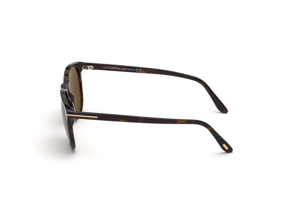 Sonnenbrillen Tom Ford Ansel FT0858 (52H) farbe avana scura form rund gläser marrone polar.
