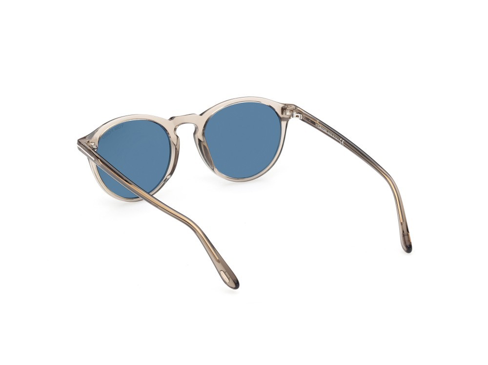 Sunglasses Tom Ford Aurele FT0904 (57V) color beige lucido shape round lenses blu