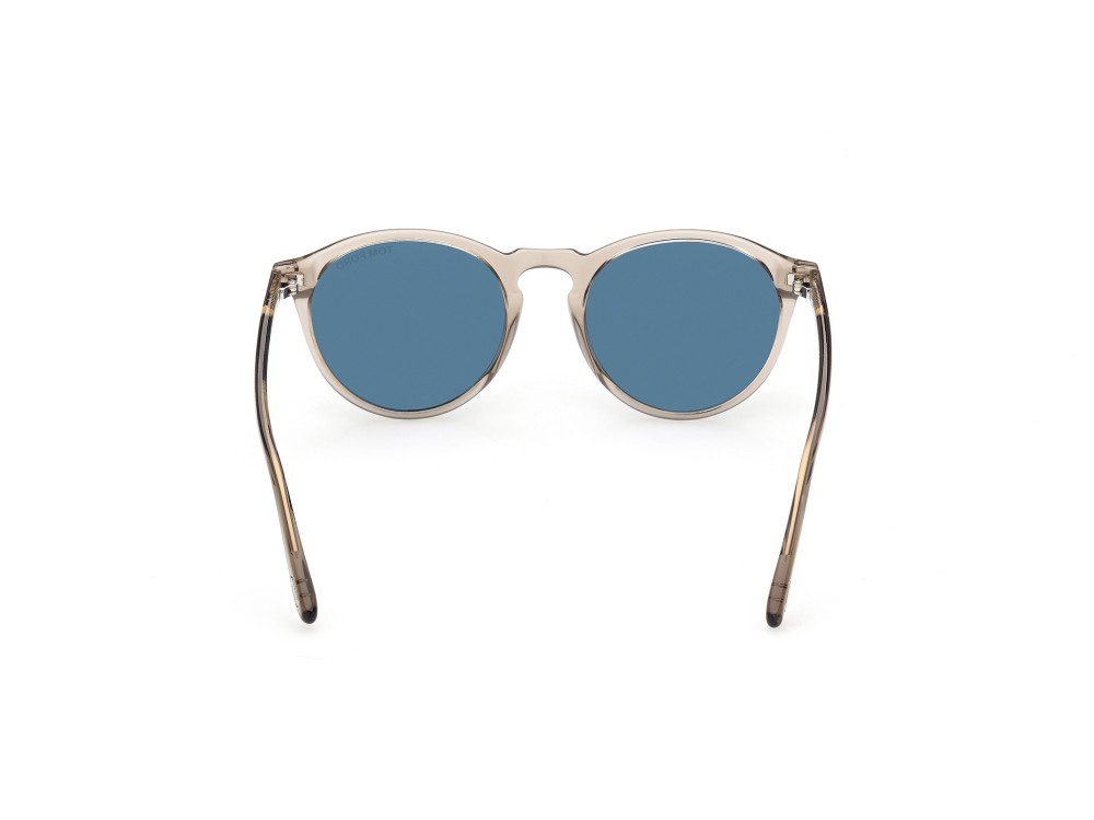 Sunglasses Tom Ford Aurele FT0904 (57V) color beige lucido shape round lenses blu