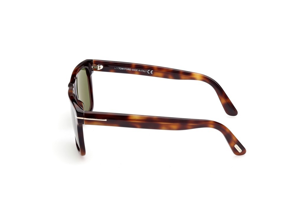 Sonnenbrillen Tom Ford Buckley-02 FT0906 (53N) farbe avana bionda form quadratisch gläser verde 
